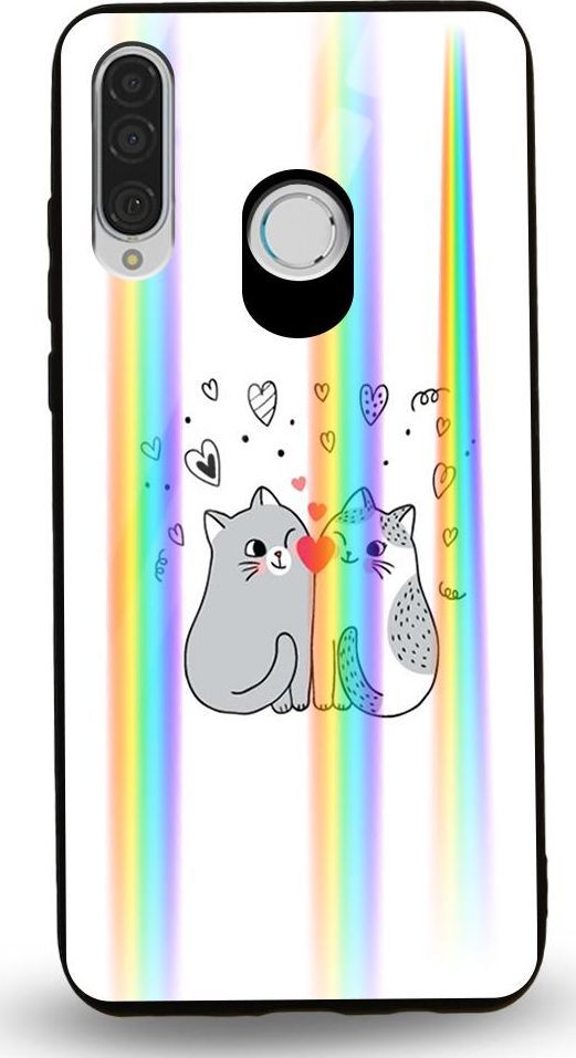 Mojworld Etui na Huawei P30 Lite - Rainbow Case - Lovely Cats 1
