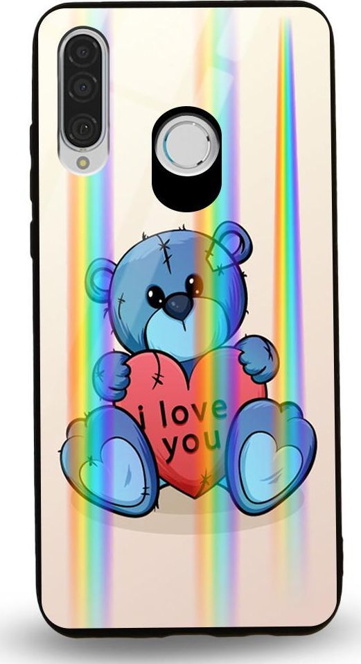 Mojworld Etui na Huawei P30 Lite - Rainbow Case - I love You Bear 1