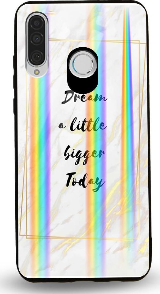 Mojworld Etui na Huawei P30 Lite - Rainbow Case - Dream big today 1