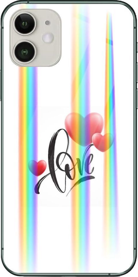 Mojworld Etui na Apple iPhone 11 - Rainbow Case - Love 1