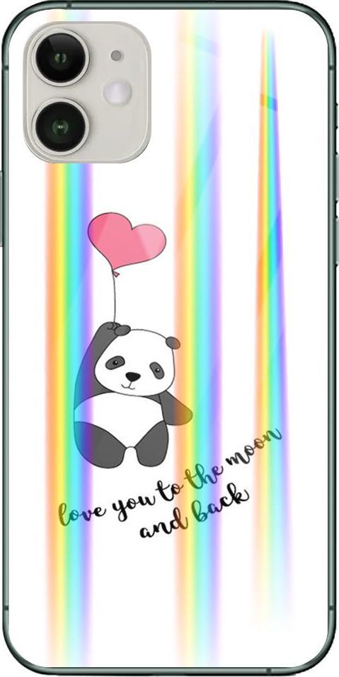 Mojworld Etui na Apple iPhone 11 - Rainbow Case - Love You to the Moon and back 1