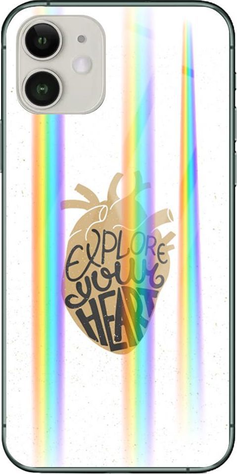 Mojworld Etui na Apple iPhone 11 - Rainbow Case - Explore Your heart 1