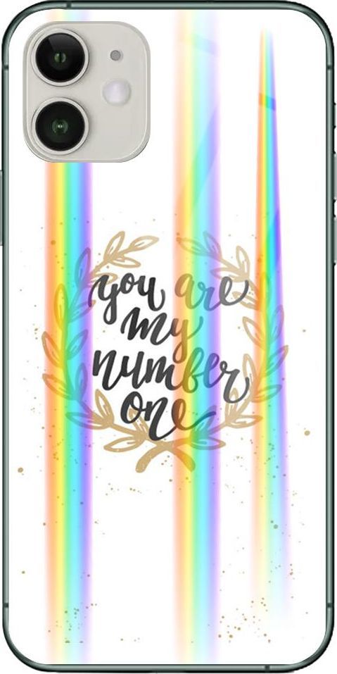 Mojworld Etui na Apple iPhone 11 - Rainbow Case - U are my number 1 1