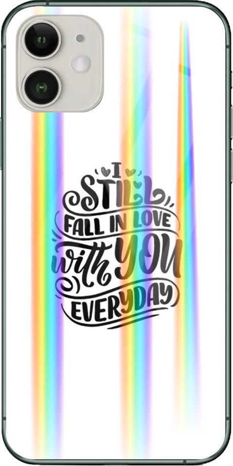 Mojworld Etui na Apple iPhone 11 - Rainbow Case - I still fall in love with u everyday 1