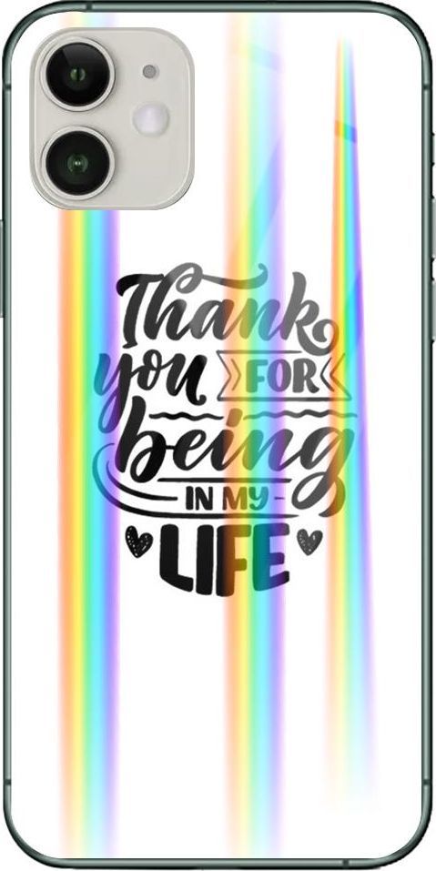 Mojworld Etui na Apple iPhone 11 - Rainbow Case - Thank You for being my love 1