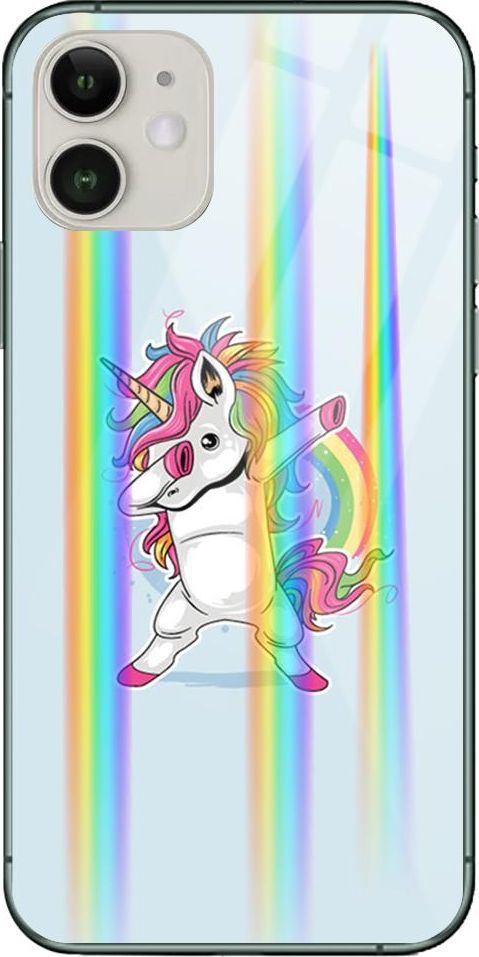 Mojworld Etui na Apple iPhone 11 - Rainbow Case - Lovely Unicorn 1