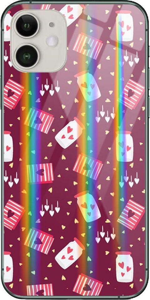 Mojworld Etui na Apple iPhone 11 - Rainbow Case - Jar of love 1
