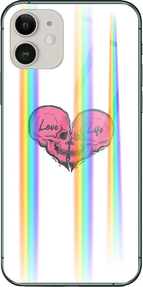 Mojworld Etui na Apple iPhone 11 - Rainbow Case - Love life 1