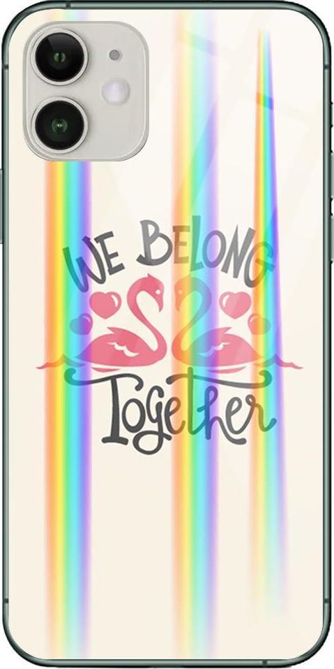 Mojworld Etui na Apple iPhone 11 - Rainbow Case - We belong together 1