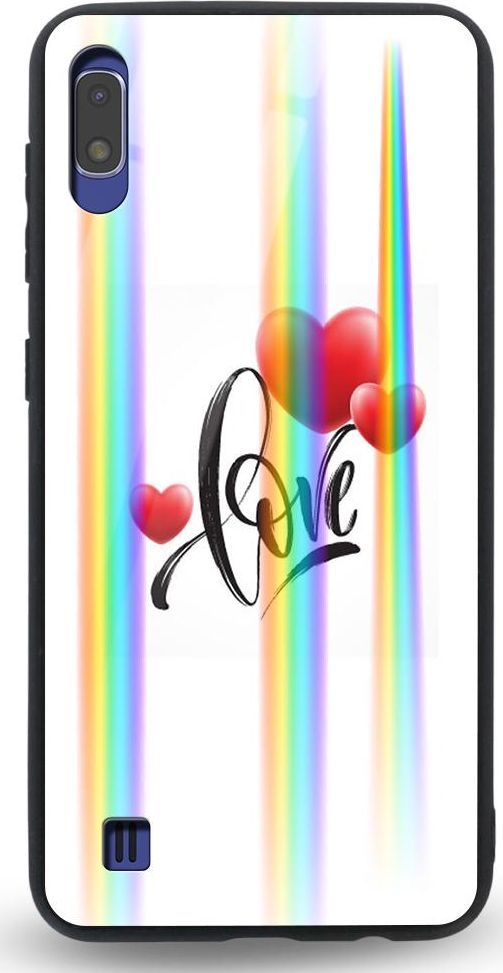 Mojworld Etui na Samsung A10 - Rainbow Case - Love 1