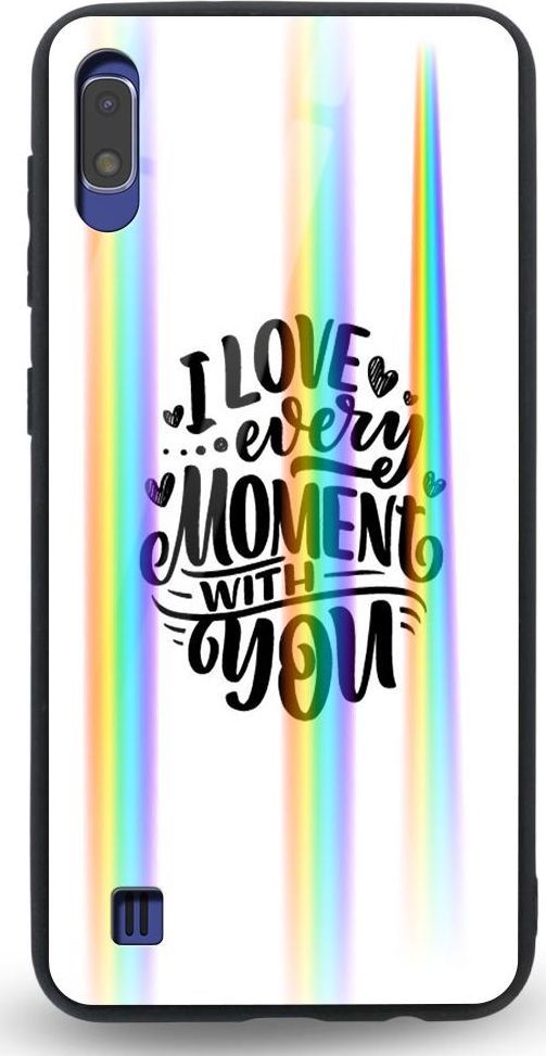 Mojworld Etui na Samsung A10 - Rainbow Case - I love every moment with You 1