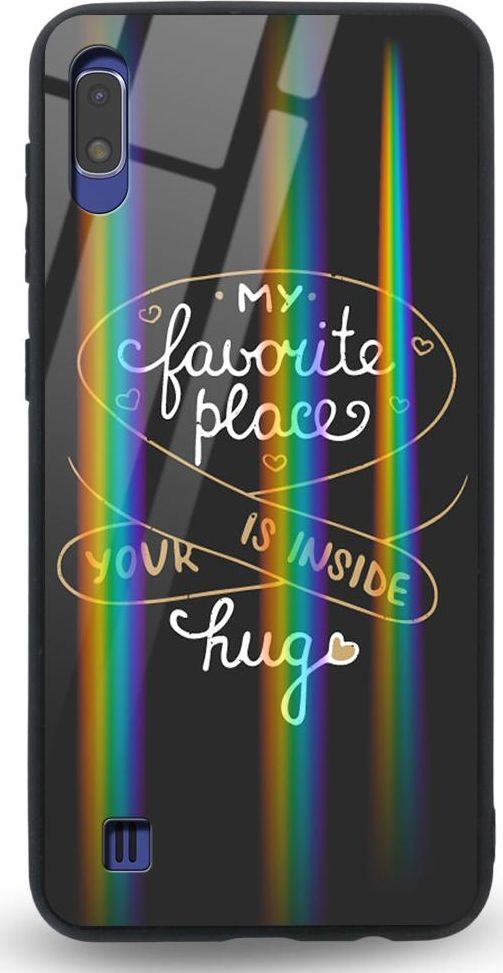 Mojworld Etui na Samsung A10 - Rainbow Case - My favorite place is inside ur hug 1
