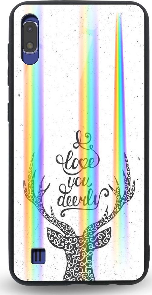 Mojworld Etui na Samsung A10 - Rainbow Case - Love You deerly 1
