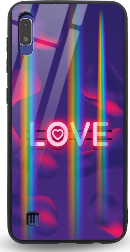 Mojworld Etui na Samsung A10 - Rainbow Case - Neon love 1