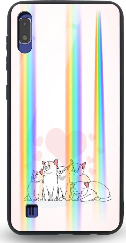 Mojworld Etui na Samsung A10 - Rainbow Case - Love from the cats 1