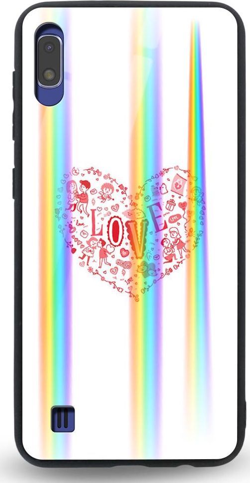 Mojworld Etui na Samsung A10 - Rainbow Case - Heart of love 1