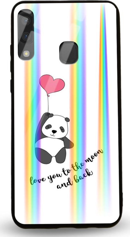 Mojworld Etui na Samsung A40 - Rainbow Case - Love You to the Moon and back 1
