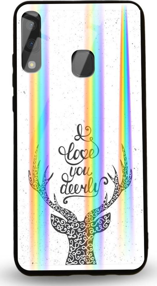 Mojworld Etui na Samsung A40 - Rainbow Case - Love You deerly 1