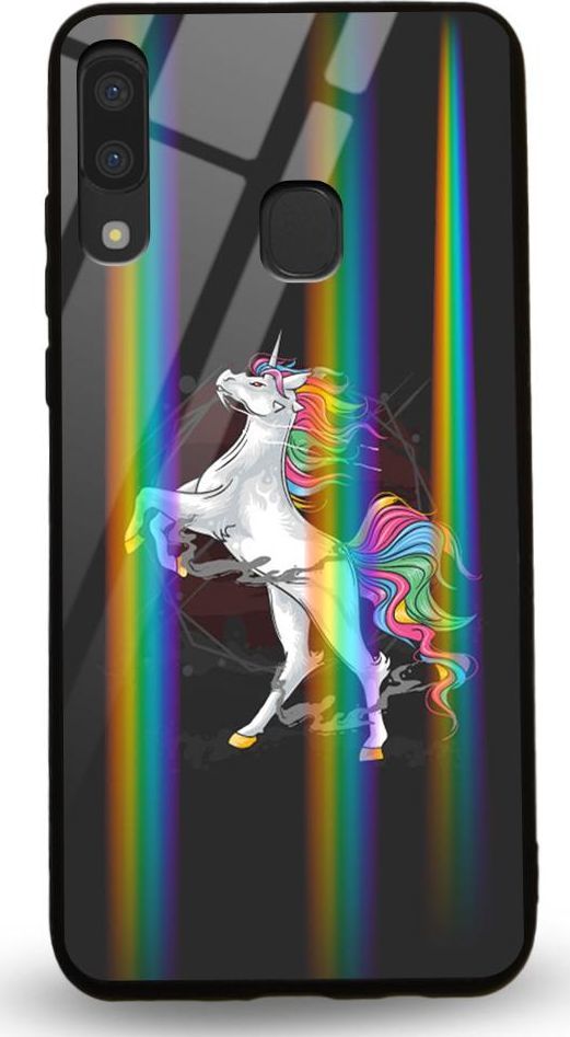 Mojworld Etui na Samsung A40 - Rainbow Case - Unicorn 1