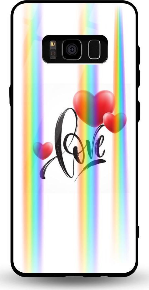 Mojworld Etui na Samsung S8 - Rainbow Case - Love 1