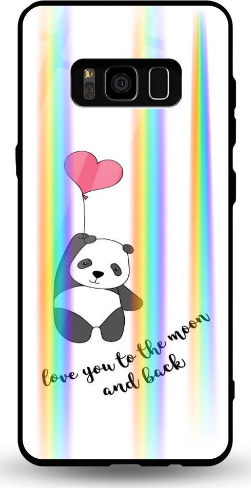 Mojworld Etui na Samsung S8 - Rainbow Case - Love You to the Moon and back 1
