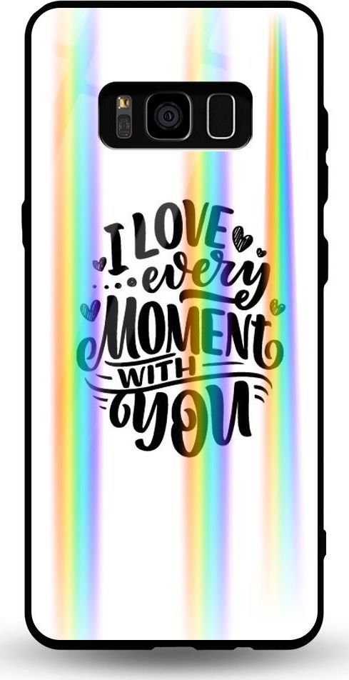 Mojworld Etui na Samsung S8 - Rainbow Case - I love every moment with You 1
