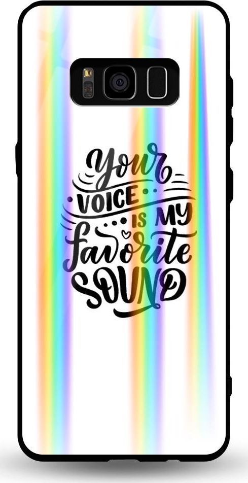 Mojworld Etui na Samsung S8 - Rainbow Case - Your voice is my favorite sound 1