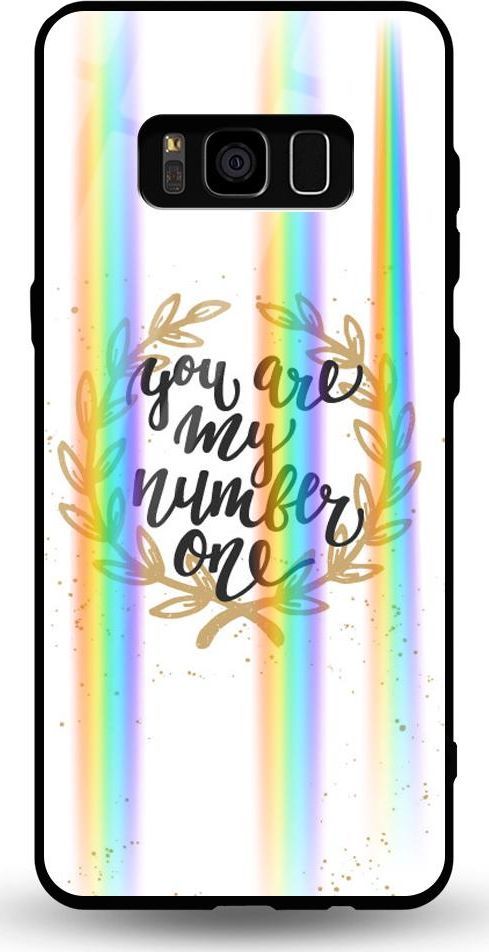 Mojworld Etui na Samsung S8 - Rainbow Case - U are my number 1 1