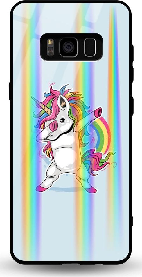 Mojworld Etui na Samsung S8 - Rainbow Case - Lovely Unicorn 1