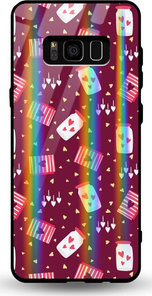 Mojworld Etui na Samsung S8 - Rainbow Case - Jar of love 1