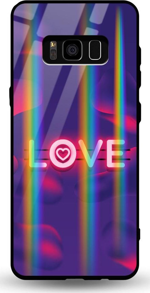 Mojworld Etui na Samsung S8 - Rainbow Case - Neon love 1