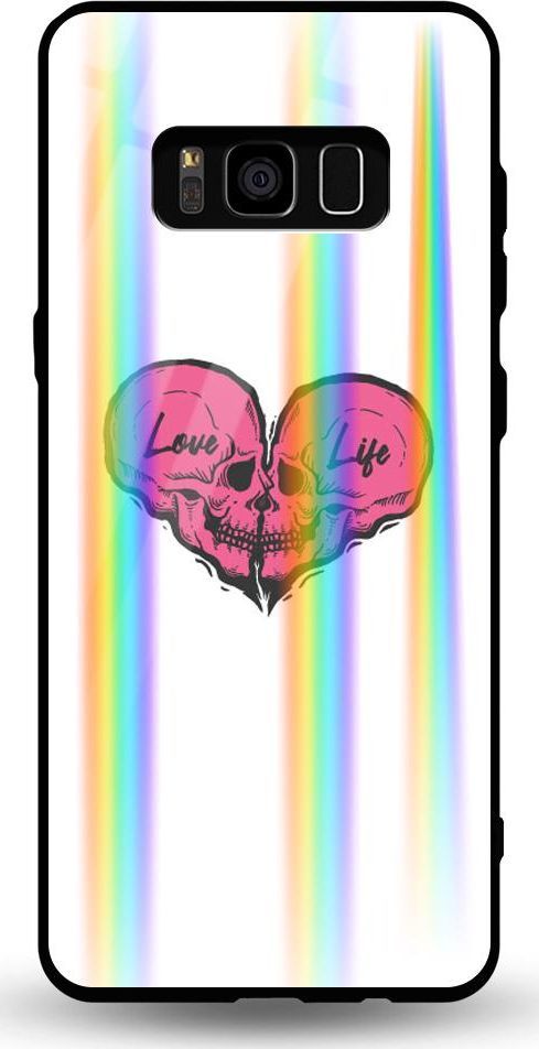 Mojworld Etui na Samsung S8 - Rainbow Case - Love life 1
