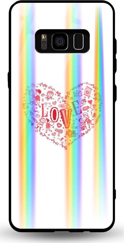 Mojworld Etui na Samsung S8 - Rainbow Case - Heart of love 1