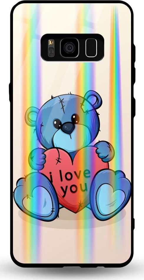 Mojworld Etui na Samsung S8 - Rainbow Case - I love You Bear 1