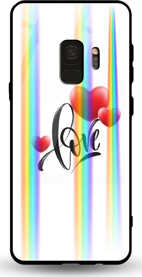 Mojworld Etui na Samsung S9 - Rainbow Case - Love 1