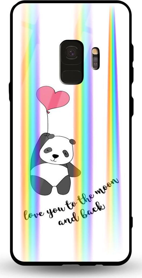 Mojworld Etui na Samsung S9 - Rainbow Case - Love You to the Moon and back 1