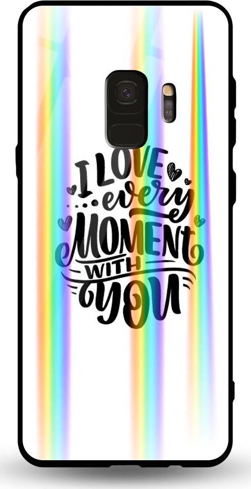 Mojworld Etui na Samsung S9 - Rainbow Case - I love every moment with You 1