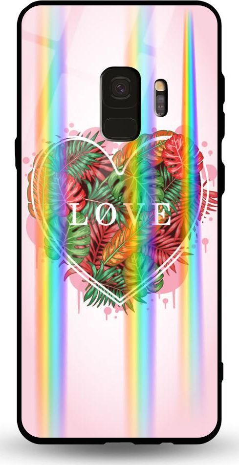 Mojworld Etui na Samsung S9 - Rainbow Case - Pink Love 1