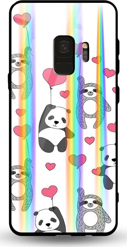 Mojworld Etui na Samsung S9 - Rainbow Case - Love Panda 1