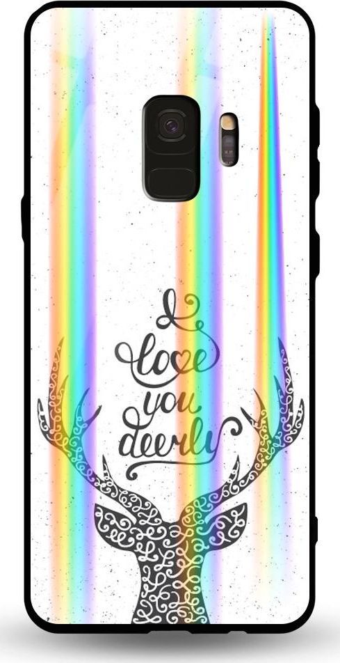 Mojworld Etui na Samsung S9 - Rainbow Case - Love You deerly 1