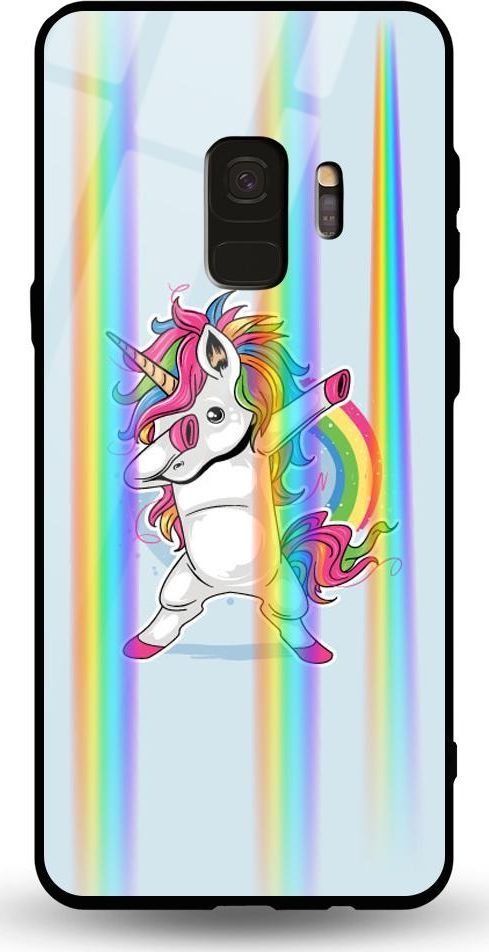 Mojworld Etui na Samsung S9 - Rainbow Case - Lovely Unicorn 1