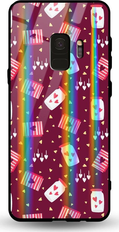 Mojworld Etui na Samsung S9 - Rainbow Case - Jar of love 1