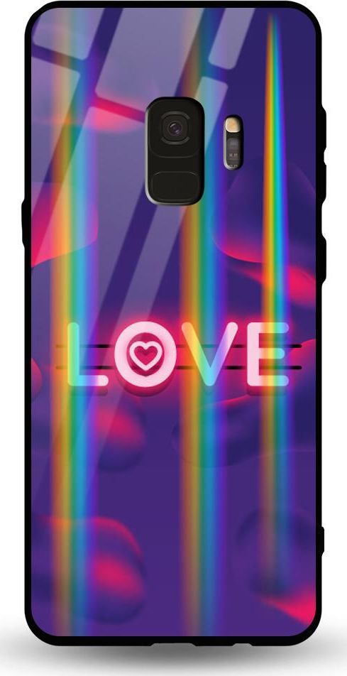 Mojworld Etui na Samsung S9 - Rainbow Case - Neon love 1