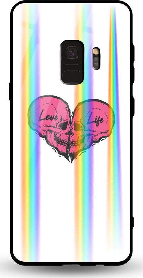 Mojworld Etui na Samsung S9 - Rainbow Case - Love life 1