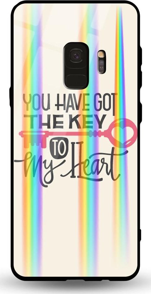 Mojworld Etui na Samsung S9 - Rainbow Case - U have got the key to my Heart 1