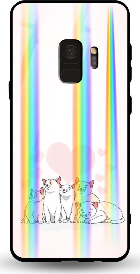 Mojworld Etui na Samsung S9 - Rainbow Case - Love from the cats 1