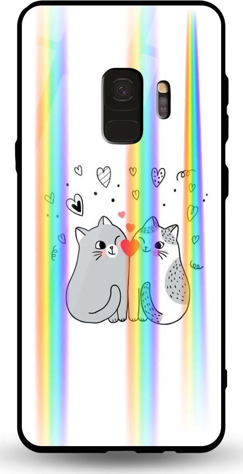 Mojworld Etui na Samsung S9 - Rainbow Case - Lovely Cats 1