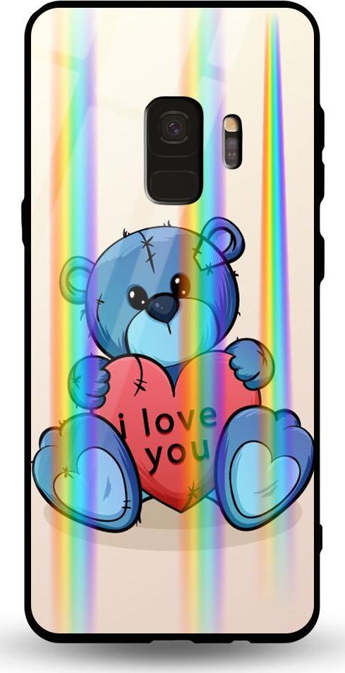 Mojworld Etui na Samsung S9 - Rainbow Case - I love You Bear 1