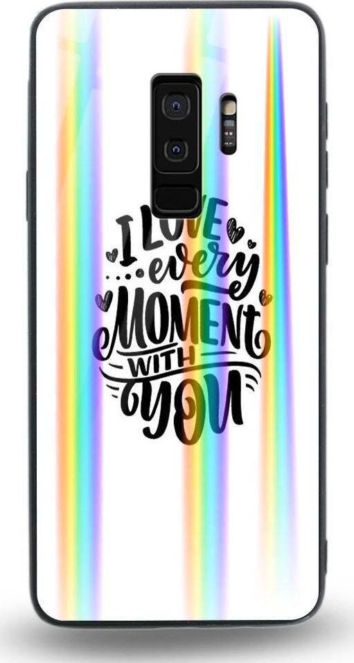 Mojworld Etui na Samsung S9 Plus - Rainbow Case - I love every moment with You 1
