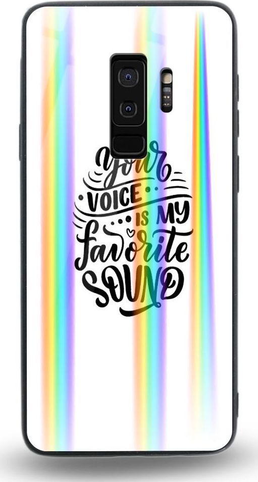 Mojworld Etui na Samsung S9 Plus - Rainbow Case - Your voice is my favorite sound 1